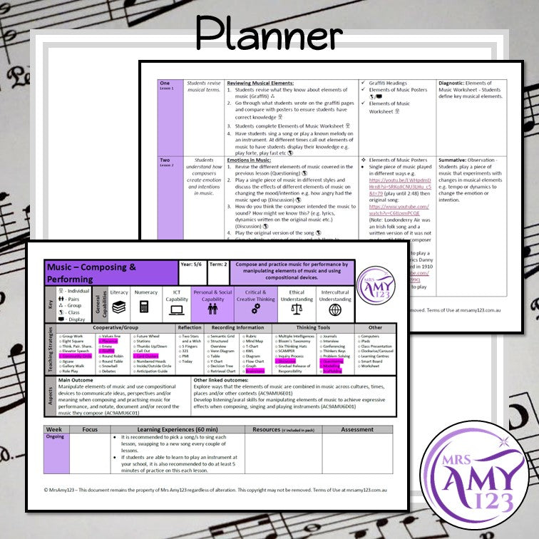 Australian Curriculum Year 5/6 Composing & Performing Unit