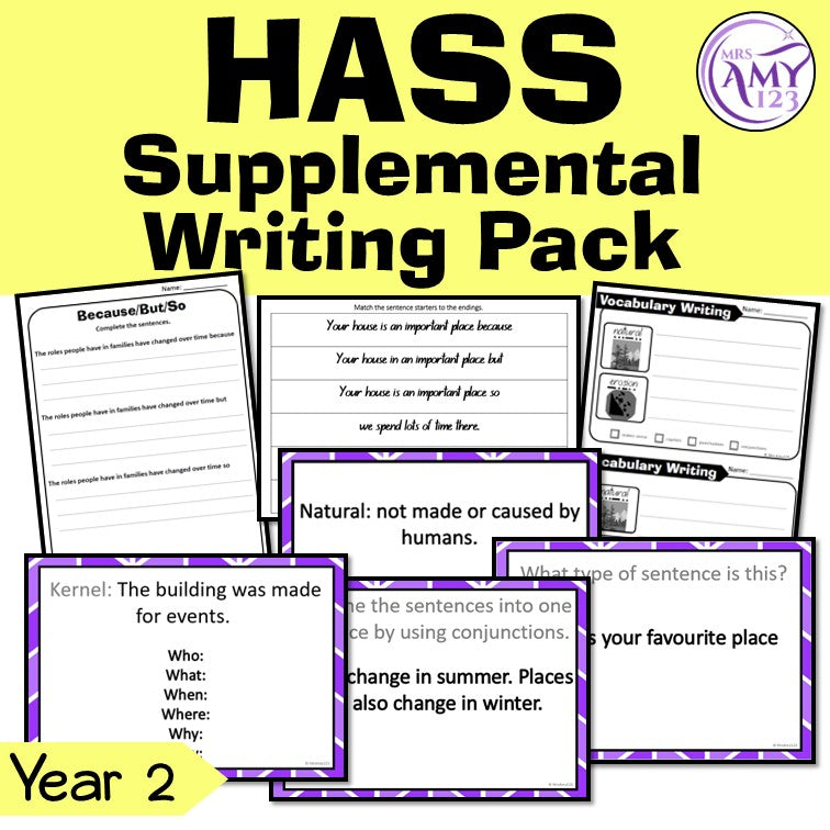 Year 1 HASS Supplemental Writing Pack