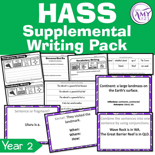 Year 2 HASS Supplemental Writing Pack