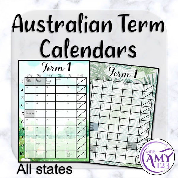 Australian Term Calendars