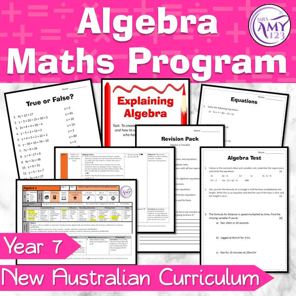 Year 7 Algebra Maths Program