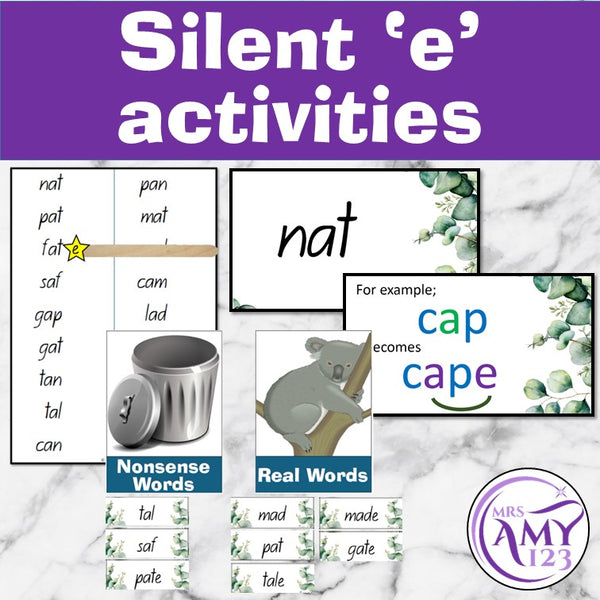 Silent e Pack (Magic e, Fairy e, Long Vowels/Short Vowels)