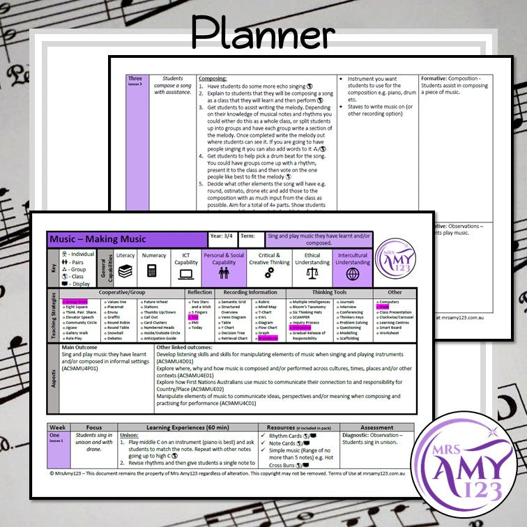 Australian Curriculum Year 3/4 Making Music Unit