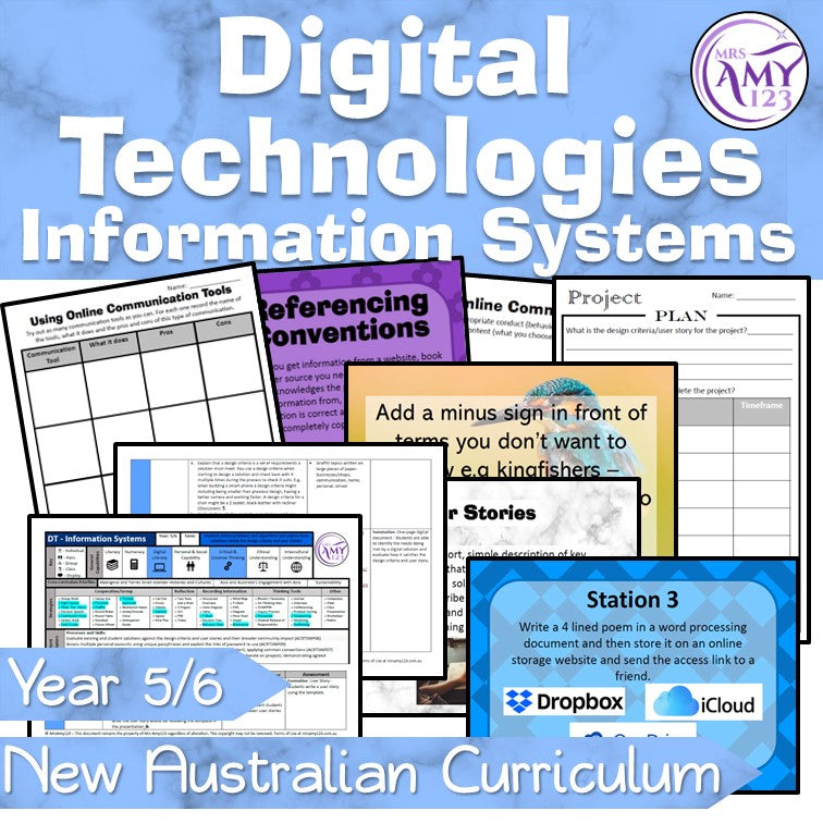 Australian Curriculum Year 5 & 6 Digital Technology Information System