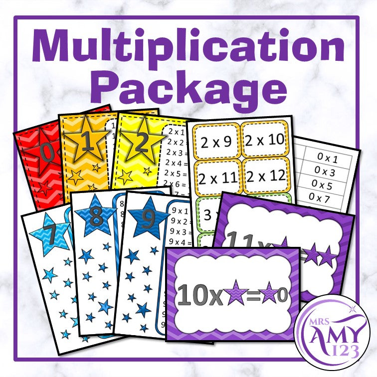 Multiplication/Times Table Posters, Flash Cards and More! Many design