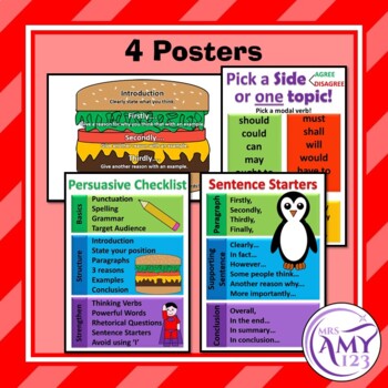 Persuasive Writing Pack- Prompts, Planners and Posters